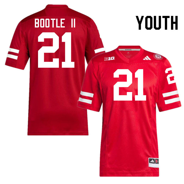 Youth #21 Dwight Bootle II Nebraska Cornhuskers College Football Jerseys Stitched Sale-Scarlet